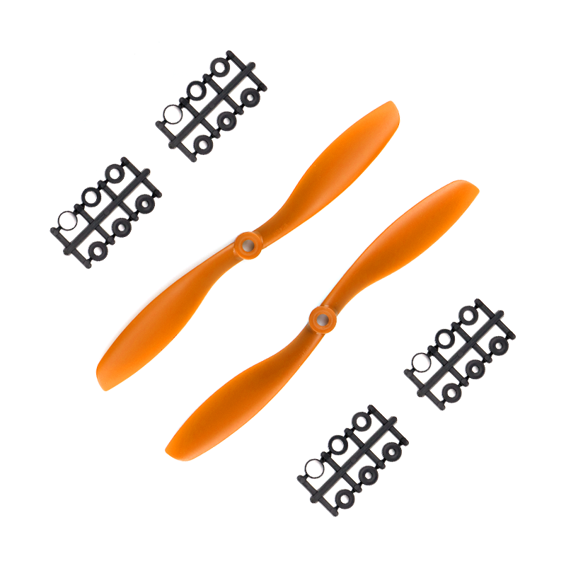 Orange HD Propellers 8045(8X4.5) ABS Black 1CW+1CCW-1pair