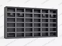 Clamshell-type MS GI outdoor LED cabinet 1920 x 960 mm with bezel and front access – Lumina