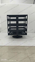 Four-sided LED cube cabinet 640 mm per side in powder-coated GI, hanging display – Lumina