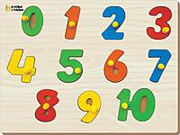 Wooden Number Puzzle Board
