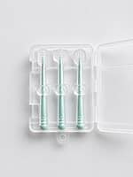 3pc Silicone Baby Toothbrush Set with Travel Case for 0-18 Months