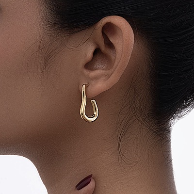 Contemporary Half Hoop Earrings Contemporary Half Hoop Earrings