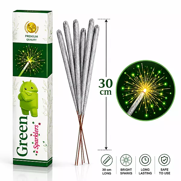 30CM - Green Sparklers