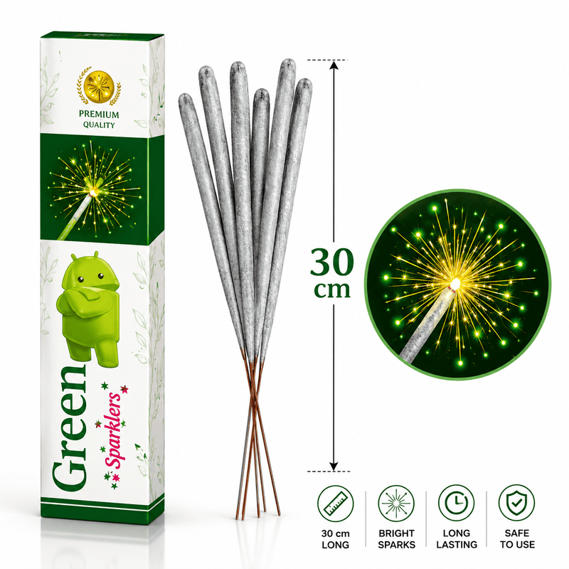 30CM - Green Sparklers
