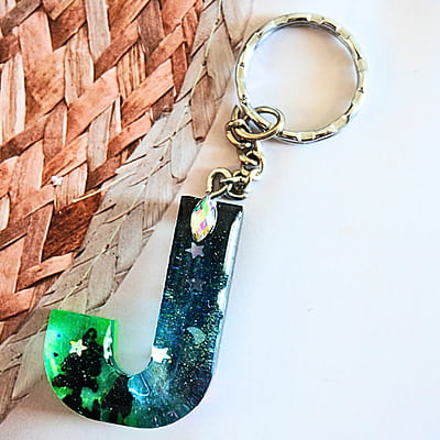 'J' ARORA INSPIRED LETTER KEYCHAIN(LKB00047) 'J' ARORA INSPIRED LETTER KEYCHAIN(LKB00047)