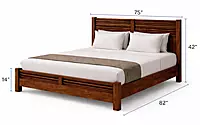 Calicat Loovers Headboard Hotel King Size Bed