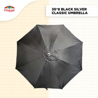30inch Black Silver Classic Golf Umbrella