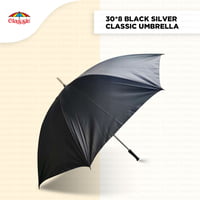 30inch Black Silver Classic Golf Umbrella
