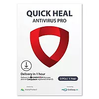 Quick Heal Antivirus Pro 3 Devices 1 Year AI Security for Windows PC