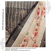 PURE LINEN SAREE  YBRSLIN23447