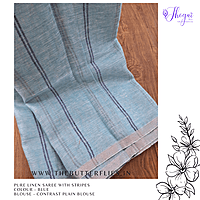 PURE LINEN SAREE YBRSLIN23595