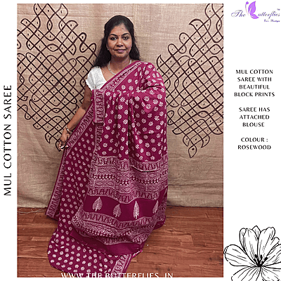 MUL COTTON SAREE ssgSMCS24786