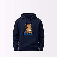 Unisex Navy Blue BRLY. Awake Graphic Printed Hoodie