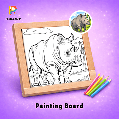 Rhino Wildlife Coloring