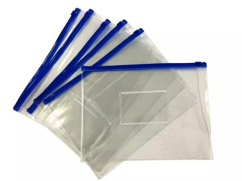 2000 x A5 Blue Zip Zippy Bags -Document Clear Plastic Transparent Storage Wallet
