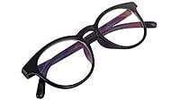 Soigné Unisex Oval Medium Spectacle Frame.Glossy Black