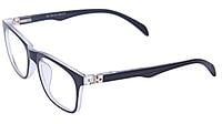 Soigné Unisex Medium Rectangular Spectacle Frame. Black&Transparent Color