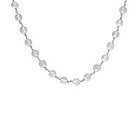 Pure Silver Sphatik mala Crystal Jaap Mala for Pooja