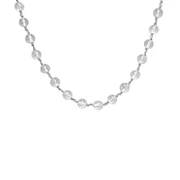 Pure Silver Sphatik mala Crystal Jaap Mala for Pooja