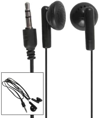 Wired Airline Headphone - Single Use Earphone without Mic ( Black) Wired Airline Headphone - Single Use Earphone without Mic ( Black)