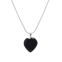 Sterling Silver Rope Chain with Quartz Heart Shape Pendant