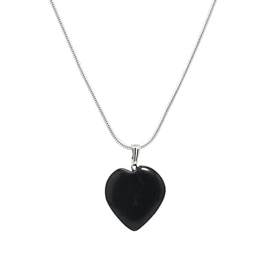 Sterling Silver Rope Chain with Quartz Heart Shape Pendant