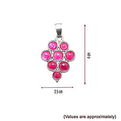 Sterling Silver Chain with Red Stone Pendent Sterling Silver Chain with Red Stone Pendent