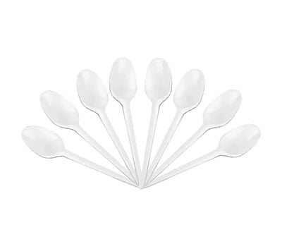 White Plastic Spoon