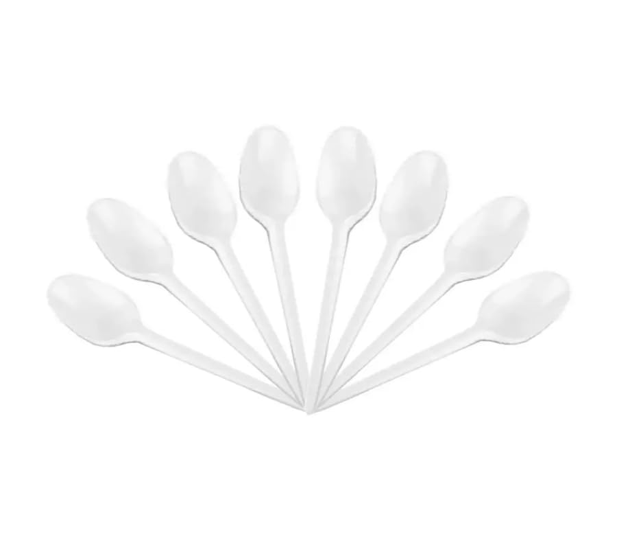 White Plastic Spoon