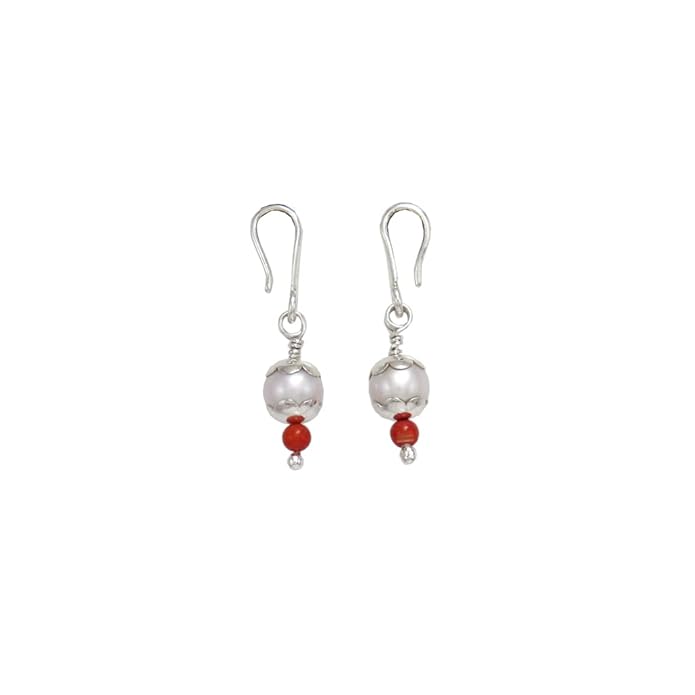 Silver Pearl Earrings, Thottu for kids