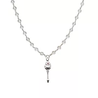 Silver Sphatik With Lord Murugan Vel om Penadant
