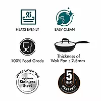 Signora Ware Artista Tri- Play Wok Pan With Lid 2200 ML (22 CM)