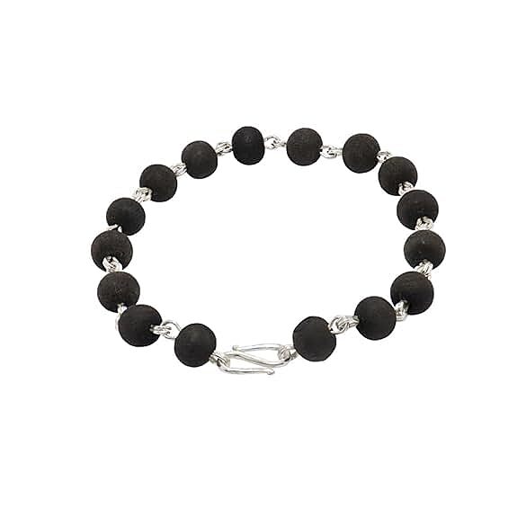 Silver Tied Karungali Bracelet