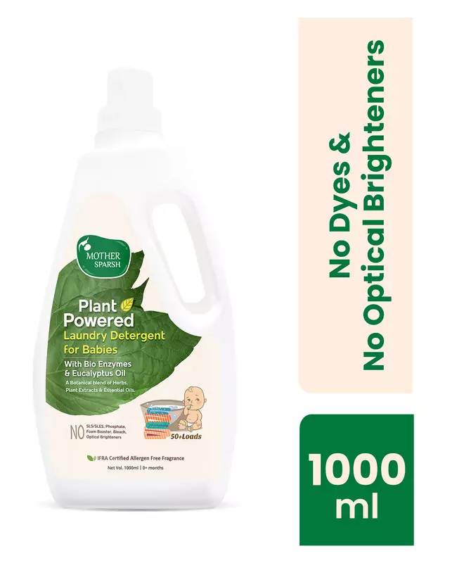 Mother Sparsh Plant Powered Laundry Detergent for Babies-1-Ltr
