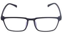 Unisex Rectangular Large Spectacle Frame. Glossy Black Color Frame.