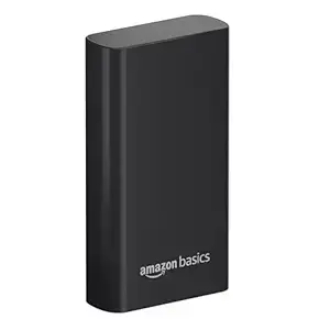 Amazon Basics 20000mAh 22.5W Lithium-Polymer Power Bank | Dual Input, Triple Output | Fast Charging, Black, Type-C Cable Included