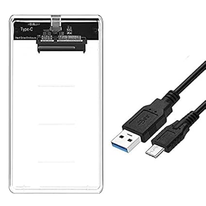 2.5 Inch (6.3 cm) SATA SSD Enclosure Transparent Case | USB-C 3.1 Tool-Free External Hard Disk Case with 6 Gbps Transfer Speed and Up to 6TB Storage Capacity For HDD and SSD, Support SATA III 2.5 Inch (6.3 cm) SATA SSD Enclosure Transparent Case | USB-C 3.1 Tool-Free External Hard Disk Case with 6 Gbps Transfer Speed and Up to 6TB Storage Capacity For HDD and SSD, Support SATA III