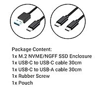 HAMMOK Bliss M.2 NVME /NGFF SSD Case USB 3.1 Gen 2 Enclosure, USB 3.1 Gen 2 (10 Gbps) to NVMe PCI-E M.2 SSD Case Support UASP for NVMe SSD Size 2230/2242/2260/2280 (up to 4TB)