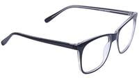 Unisex Square Spectacle Frame. Black Color Frame. Transparent ARC Lens.