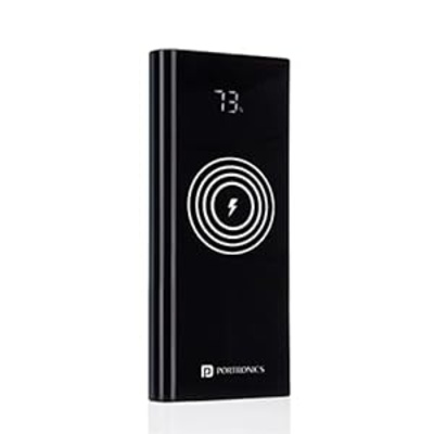 Portronics Power 10 10000 mAh 22.5 W PD Fast Charging |15W Li-Polymer Premium Edition Wireless Power Bank | Type C Power Delivery (1 Input, 3 Output) | Made in India| Portronics Power 10 10000 mAh 22.5 W PD Fast Charging |15W Li-Polymer Premium Edition Wireless Power Bank | Type C Power Delivery (1 Input, 3 Output) | Made in India|