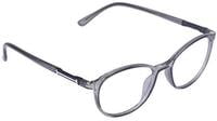 Unisex Round Medium Spectacle Frame. See Through Grey Color Frame.