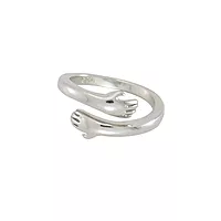 Silver Hand Hug Rings for Unisex