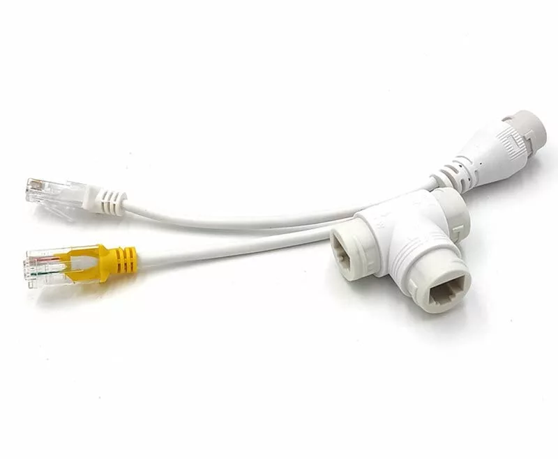PJ45 POE Splitter/Multiplexer 2-in-1 Network Cabling Three-Way Connector