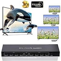 uPort 1x8 HDMI Splitter – 1 Input, 8 Output Ports | Supports 3D 4K x 2K, Full HD 1080P | Compatible with TV, Monitor, LED, Projector