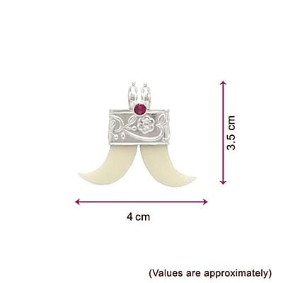 Silver Chain With Puli Nagam Dollar Silver Chain With Puli Nagam Dollar