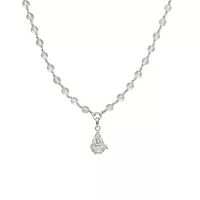 Sphatika Mala with Ayyappan Pendant Pure Quartz Crystal Mala for Devotion