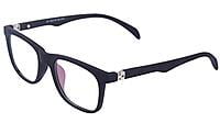 Soigné Unisex Medium Rectangular Spectacle Frame. Matte Black