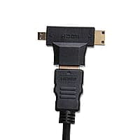 HDMI Female to Micro HDMI or Mini HDMI Male Connector (Black) HDMI Female to Micro HDMI or Mini HDMI Male Connector (Black)
