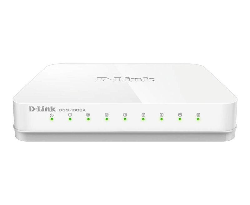 D-Link DGS-1008A – 8-Port Gigabit Unmanaged Desktop Switch | 16Gbps | Plug & Play