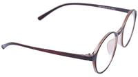 Unisex Round Thin Medium Spectacle Frame. Brown Color Frame.